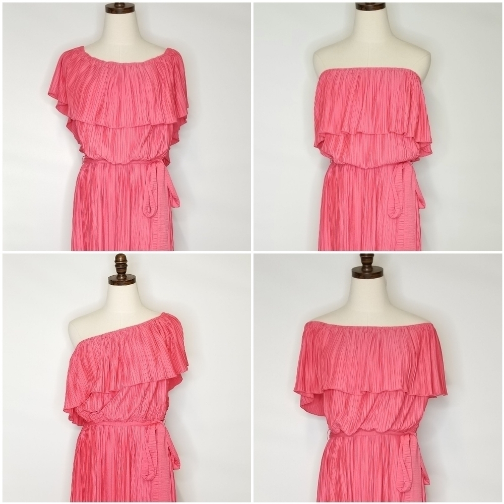 New Pink Maxi Lane Bryant Plus Size 26/28  Formal Party Wedding Cocktail Dress